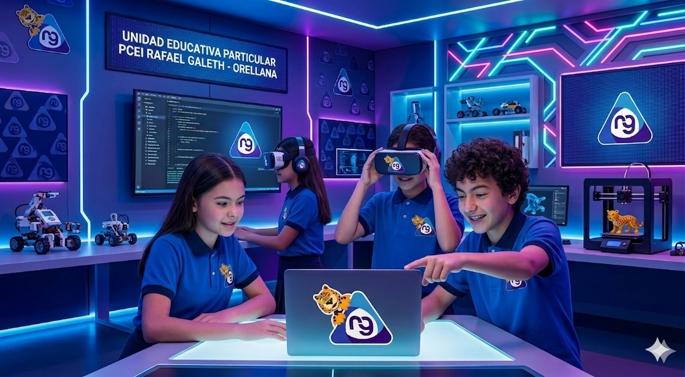 Estudiantes con tecnología de vanguardia